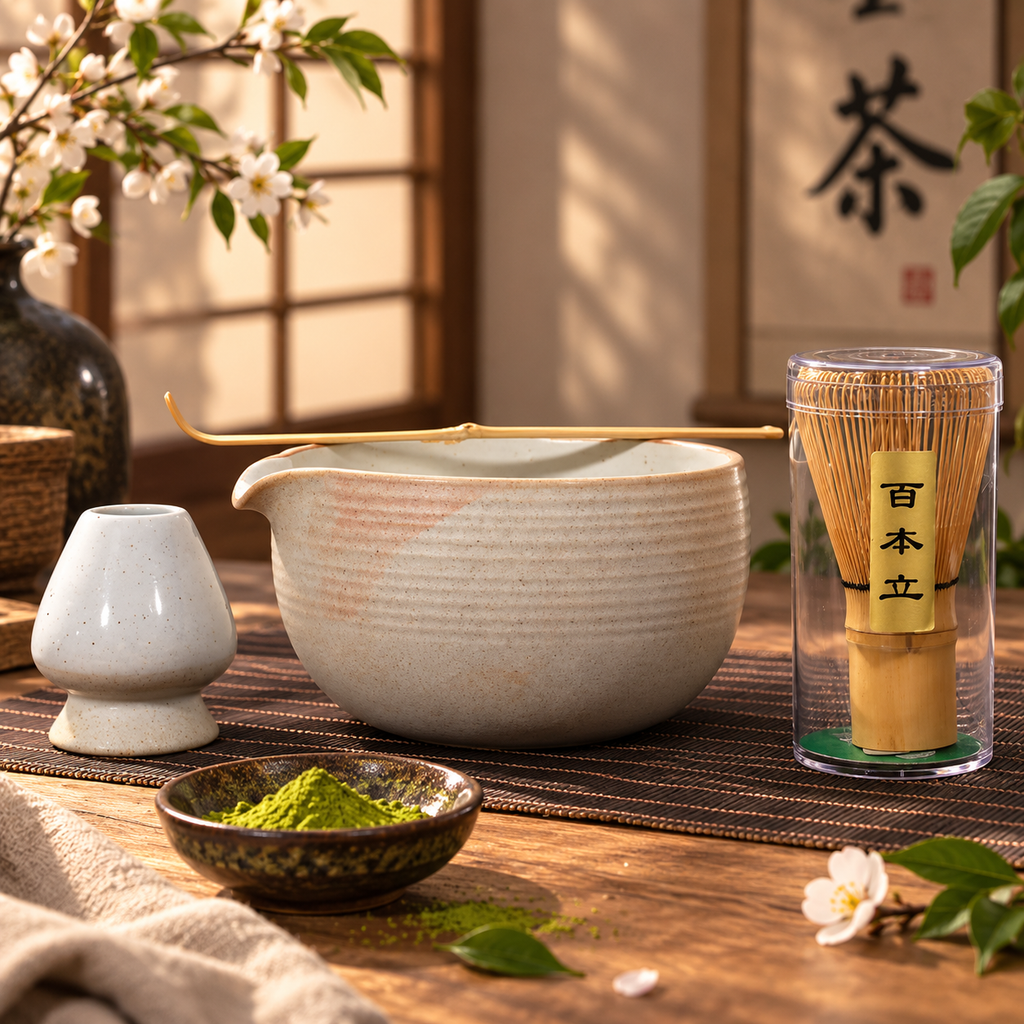 Set Matcha Giapponese Completo – 4 Pezzi + Guida Illustrata