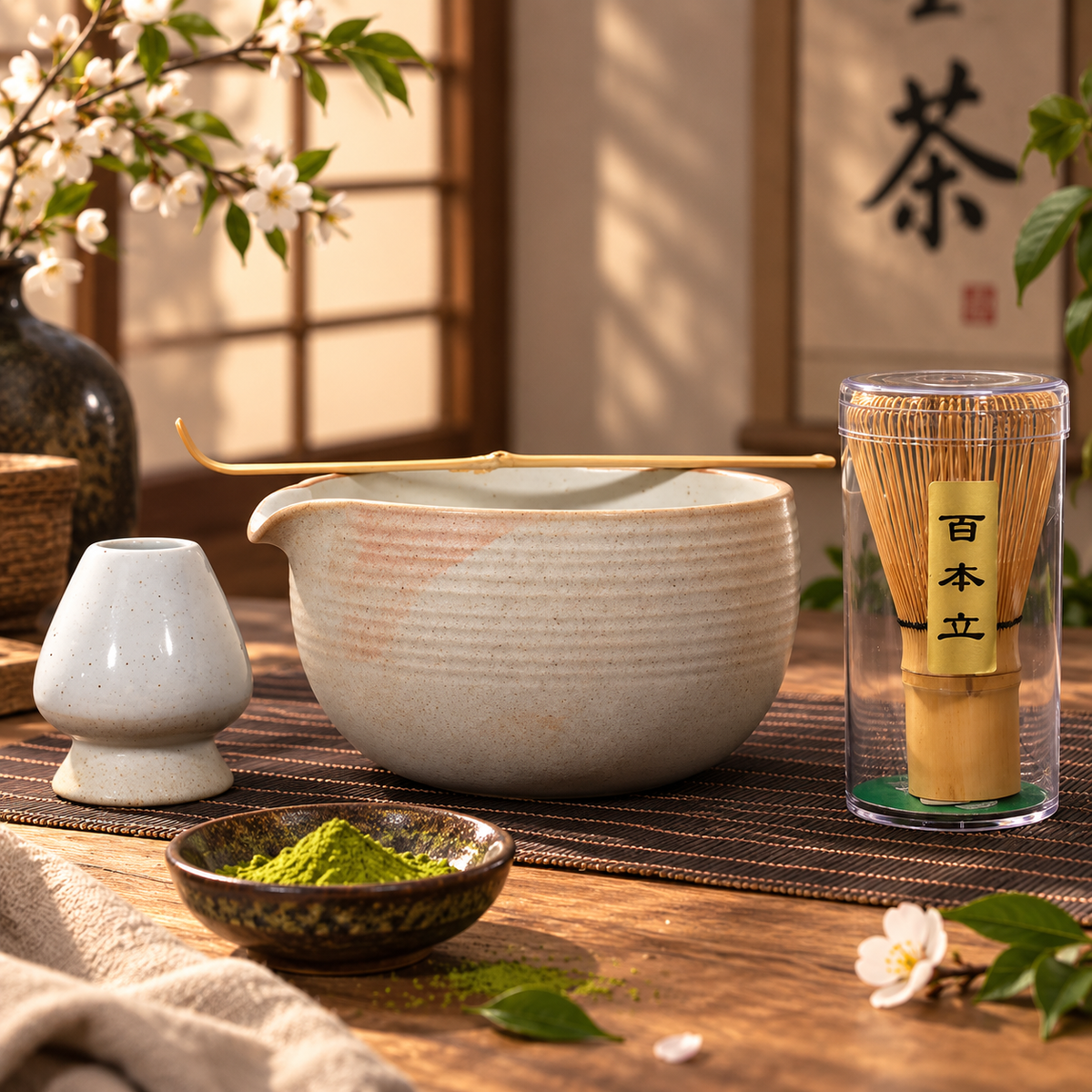 Set Matcha Giapponese Completo – 4 Pezzi + Guida Illustrata