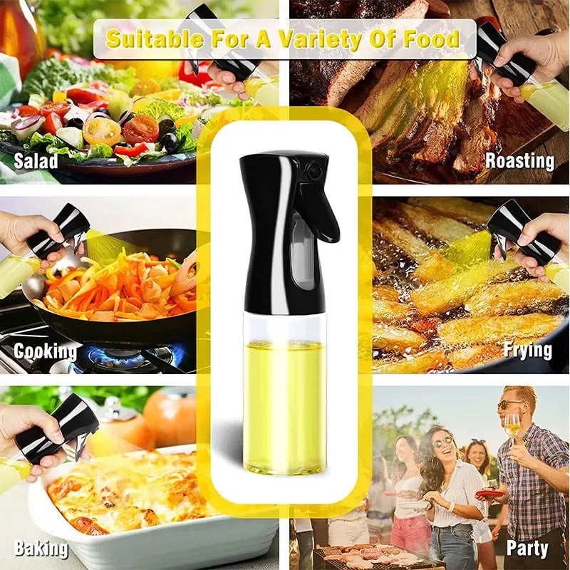 Spruzzatore d'Olio per Cucina e BBQ – Nebulizzatore in Plastica per Olio d'Oliva, Aceto e Condimenti