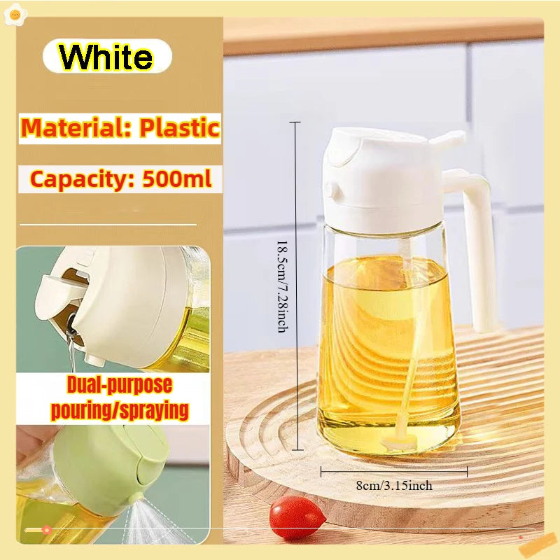 Spruzzatore d'Olio per Cucina e BBQ – Nebulizzatore in Plastica per Olio d'Oliva, Aceto e Condimenti