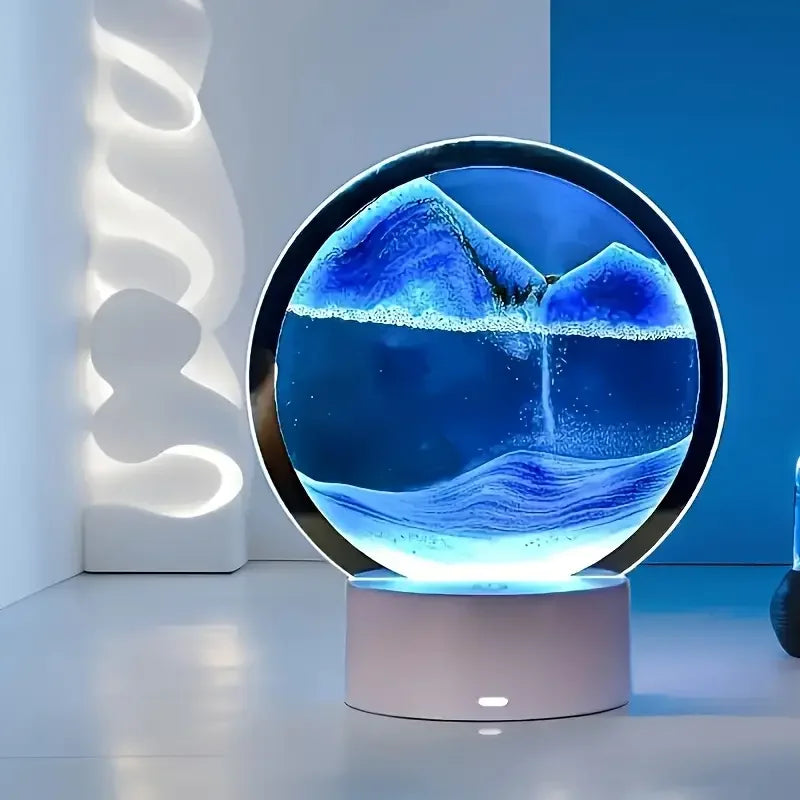 Lampada Clessidra – Luce Ambientale 7 Colori con Sabbia in Movimento