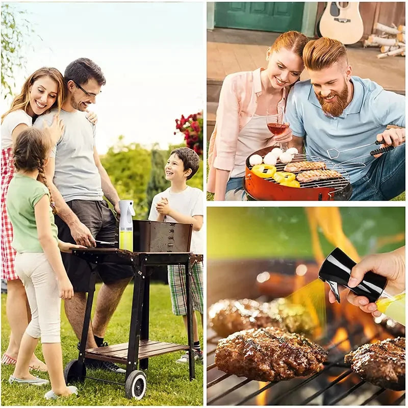 Spruzzatore d'Olio per Cucina e BBQ – Nebulizzatore in Plastica per Olio d'Oliva, Aceto e Condimenti