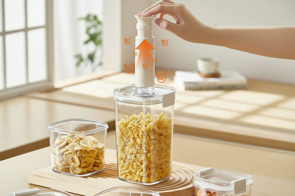 Contenitore Sottovuoto Ermetico – Barattolo per Caffè, Cereali e Tè con pompa