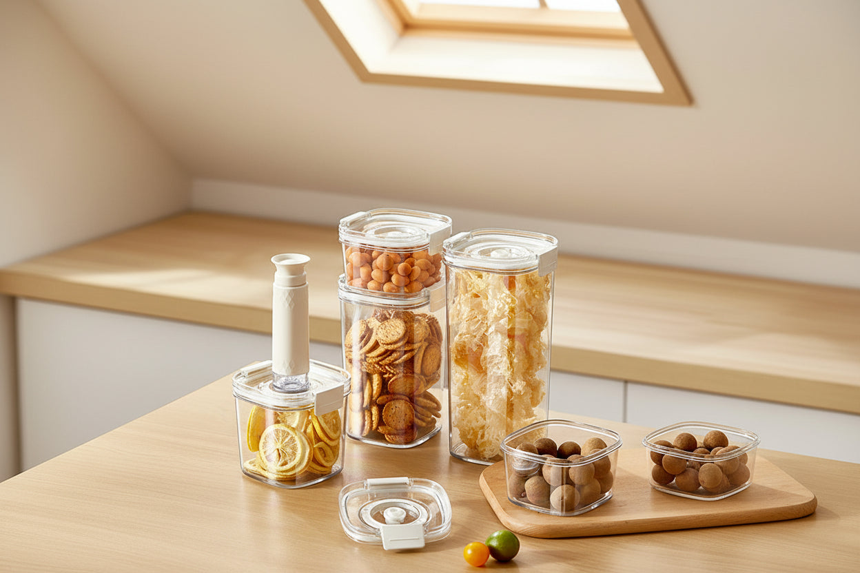 Contenitore Sottovuoto Ermetico – Barattolo per Caffè, Cereali e Tè con pompa